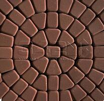  Тротуарная плитка 342 механический завод Классика круговая 60мм Темно-коричневый: внешний вид